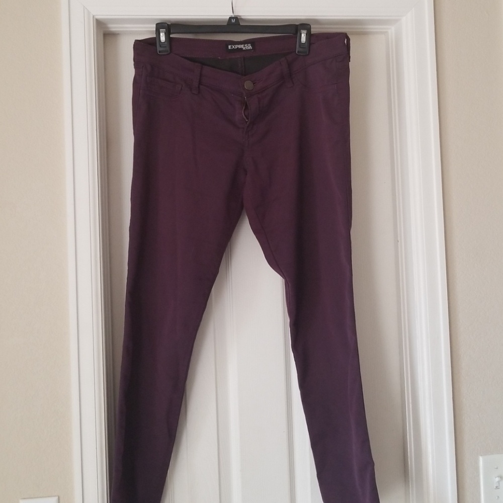 Express plum jeggings